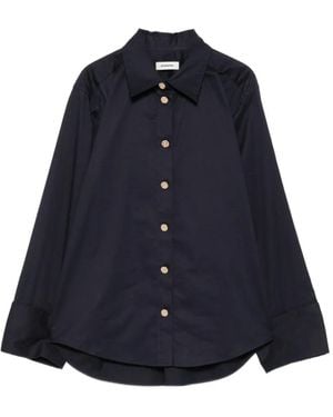 Sandro Button-Fastening Long-Sleeve Shirt - Blue