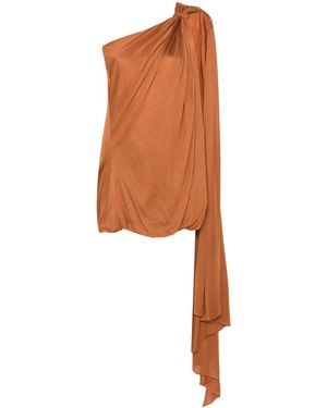 GIUSEPPE DI MORABITO Draped-Panel Mini Dress - Orange