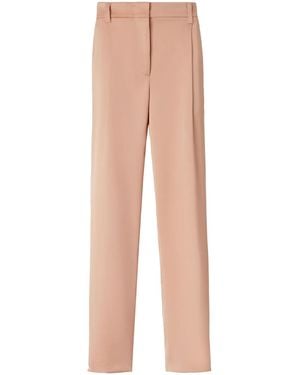 Genny Pleat-Detail Trousers - Natural