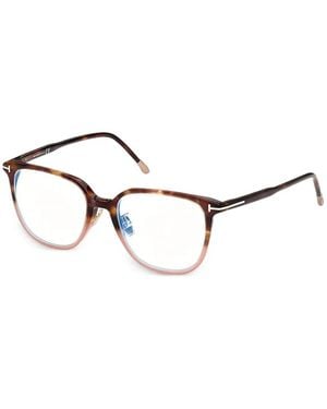 Tom Ford Brille Mit Eckigem Gestell - Weiß