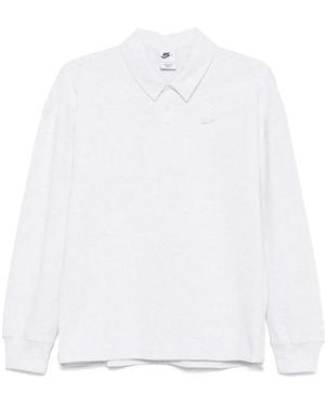 Nike ロングスリーブ ポロシャツ - ホワイト