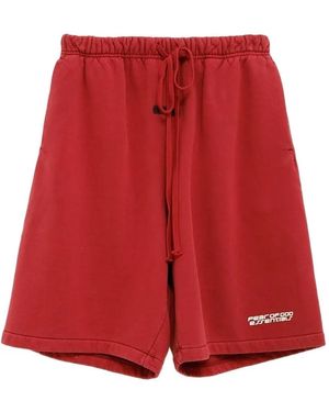 Fear Of God Drawstring-Fastening Track Shorts - Red