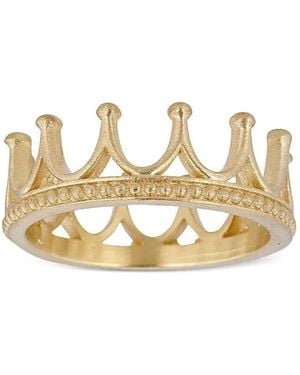 Tanya Farah 18K Etruscan Crown Ring - Metallic