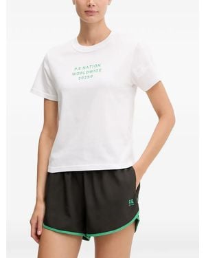 P.E Nation Logo-Print T-Shirt - White