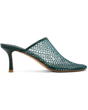 Senso Crystal-Embellished Mules - Green