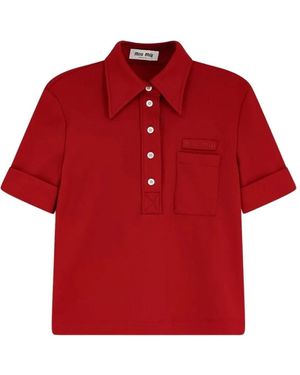 値下げ！miu miu ♥︎ ハート襟Tシャツ MIU MIU - 値下げ！miu miu ♥︎ ハート襟Tシャツの通販 by ପ(꒪ˊ꒳ˋ