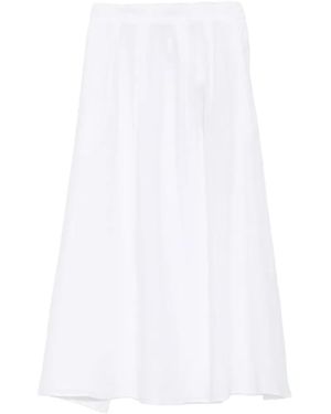 Marella Falda Midi Acampanada - Blanco