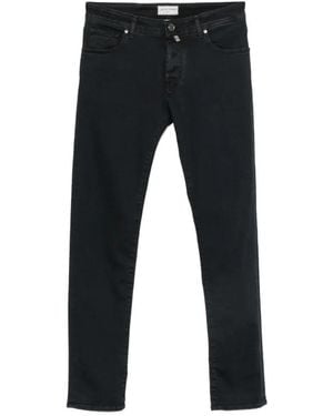 Jacob Cohen Embroidered-Logo Jeans - Black