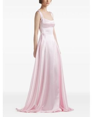 Atu Body Couture V-Back Satin Gown - Pink