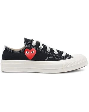 COMME DES GARÇONS PLAY Baskets À Logo Cœur Et Lacets - White