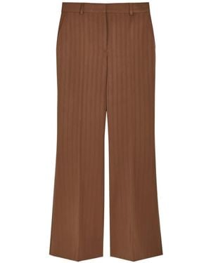 Stella McCartney Herringbone-Pattern Trousers - Brown