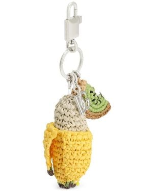 Dolce & Gabbana Metal Keychain With Charms - Metallic