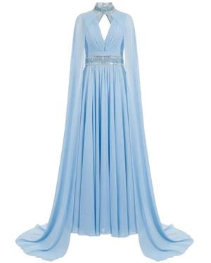 Gatti Nolli by Marwan Embellished Maxi Dress - Blue