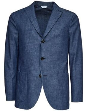 Boglioli Buttoned Blazer - Blue