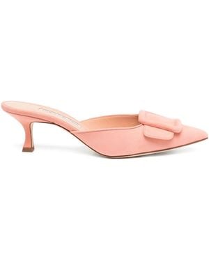 Manolo Blahnik 50Mm Maysale Mules - Pink