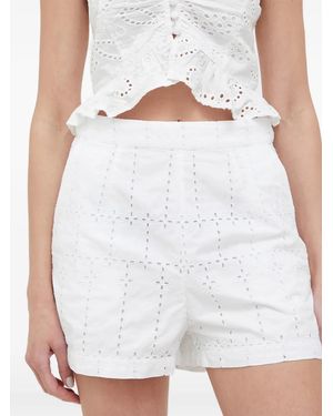 Guess Pantalones cortos con ojales - Blanco