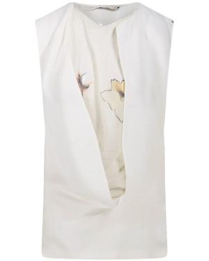 Sportmax Floral-Print Top - White