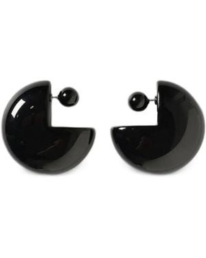 Emporio Armani Marbled-Effect Earrings - Black
