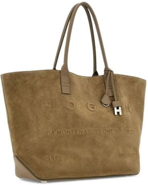 Hogan Address Shopping Bag Medium - Natural