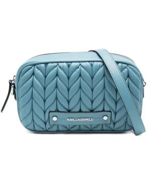 Karl Lagerfeld Quilted Cross Body Bag - Blue