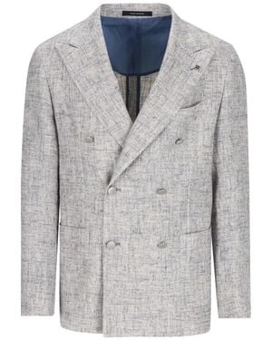 Tagliatore Double-Breasted Blazer - Grey