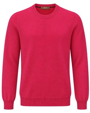 Cruna Camargue Crew-Neck Raglan-Sleeve Jumper - Red