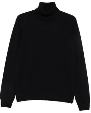Heritage Ribbed-Knit Roll-Neck Jumper - Black