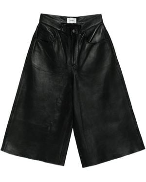 Haikure Leather Shorts - Black