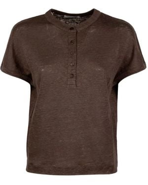 Kangra Buttoned T-Shirt - Brown