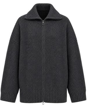 Frankie Shop Cárdigan Veda Oversize Con Cremallera - Negro