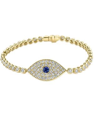 Anita Ko Evil Eye Multi-Stone Bracelet - Metallic