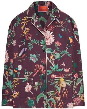 La DoubleJ Camisa con motivo floral - Rojo