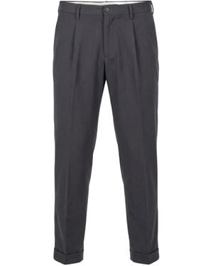 GTA Dennis R Pleated Turn-Up Trousers - Grey