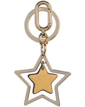 Furla Star-shaped Leather Keyring - Metallic