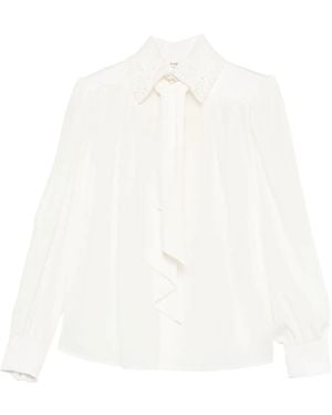 Chloé Lace-Collar Shirt - White