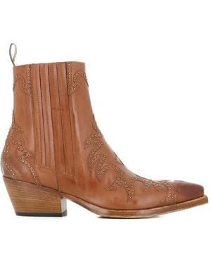 Sartore Studded-Detail Boots - Brown