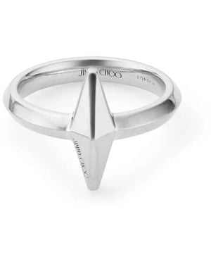 Jimmy Choo Anillo Con Logo Grabado - Metálico