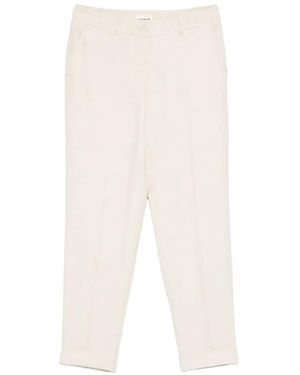 P.A.R.O.S.H. Cuffed Cropped Pants - White