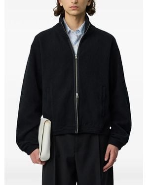 mfpen Gerippter Cardigan Mit Reißverschluss - Blau