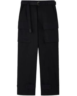 Sacai Side-Pockets Belted Pants - Black