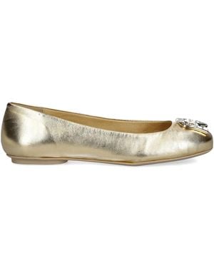 Furla Leather Ballerina Shoes - Metallic