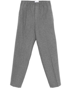 Cellar Door Elastic-Waist Wool Pants - Gray
