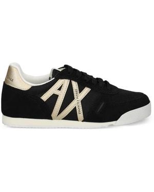 ARMANI EXCHANGE Logo-Detail Trainers - Black