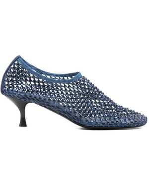 strategia shoes Embellished Woven Court Shoes - Blue