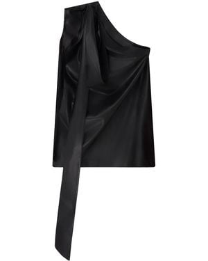 Stella McCartney Scarf One-Shoulder Top - Black