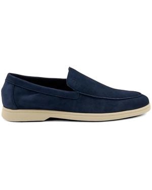 Frau Almond-Toe Loafers - Blue
