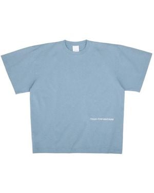 Gosha Rubchinskiy Logo-Print T-Shirt - Blue