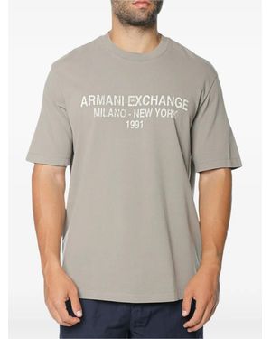 ARMANI EXCHANGE Logo-Print T-Shirt - Grey