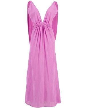 Kalita Lilac Voile Maxi Dress - Purple