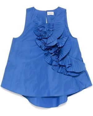 P.A.R.O.S.H. Pimpy Bluse - Blau